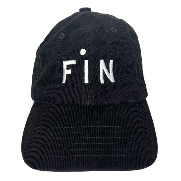 Clare V Other - Clare V Sundance Film Hat Cap RARE Embroidered FiN Black Corduroy Strapback